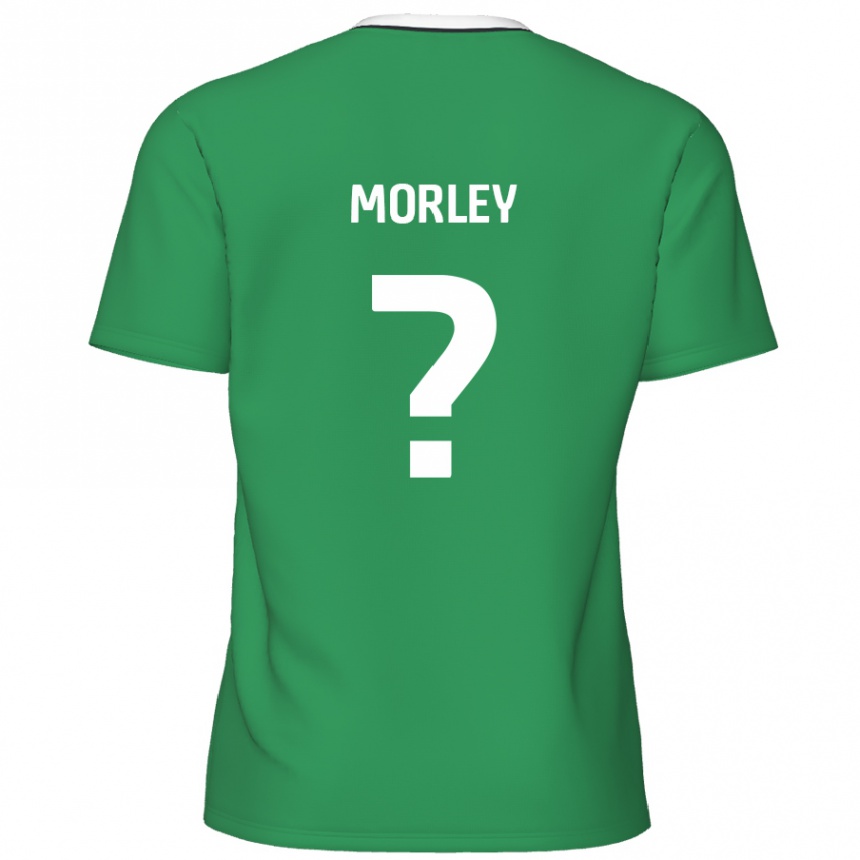 Gyermek Labdarúgás Aaron Morley #0 Zöld Fehér Csíkok Idegenbeli Jersey 2024/25 Mez Póló Ing