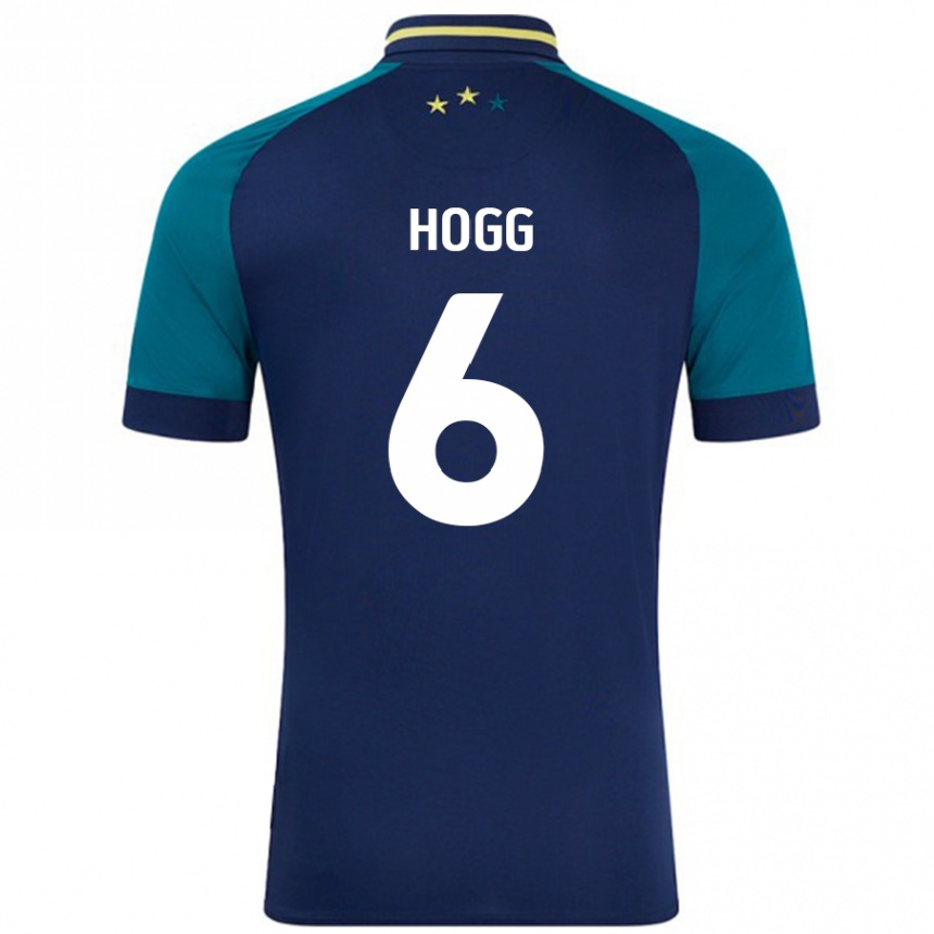 Gyermek Labdarúgás Jonathan Hogg #6 Navy Sötétzöld Idegenbeli Jersey 2024/25 Mez Póló Ing