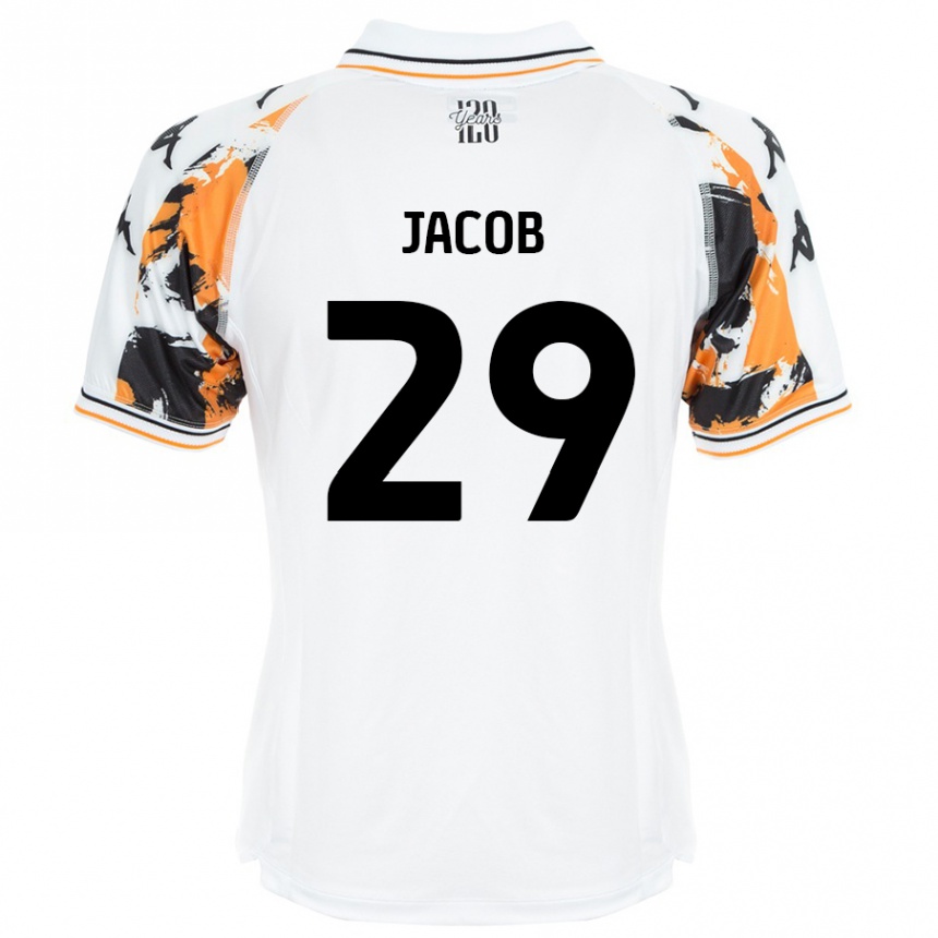 Gyermek Labdarúgás Matty Jacob #29 Fehér Idegenbeli Jersey 2024/25 Mez Póló Ing