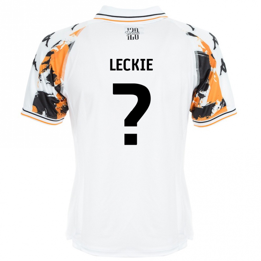 Gyermek Labdarúgás Jack Leckie #0 Fehér Idegenbeli Jersey 2024/25 Mez Póló Ing