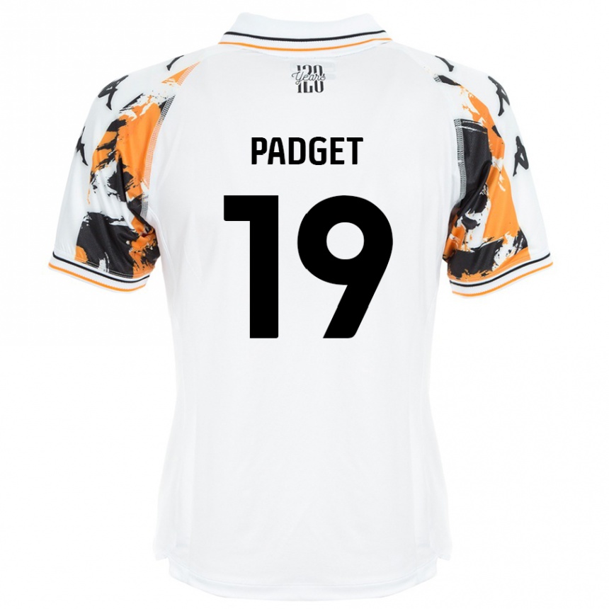 Gyermek Labdarúgás Bethany Padget #19 Fehér Idegenbeli Jersey 2024/25 Mez Póló Ing