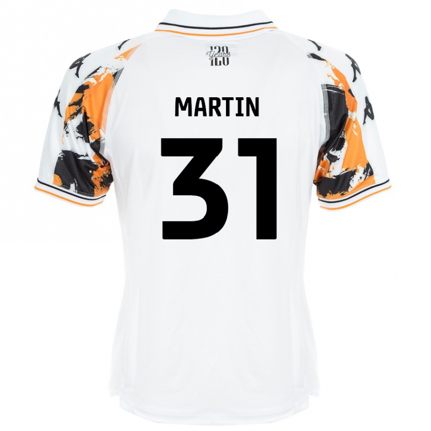 Gyermek Labdarúgás Faith Martin #31 Fehér Idegenbeli Jersey 2024/25 Mez Póló Ing