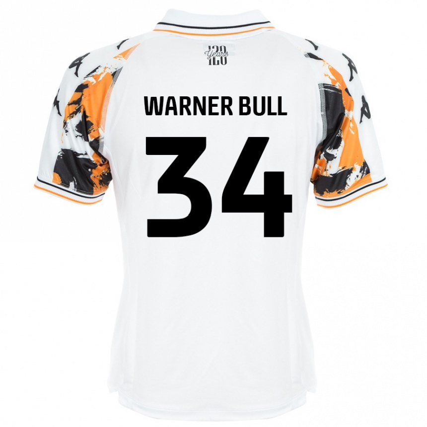 Gyermek Labdarúgás Lucy Warner-Bull #34 Fehér Idegenbeli Jersey 2024/25 Mez Póló Ing