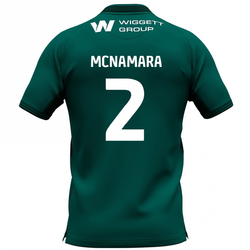 Gyermek Labdarúgás Danny Mcnamara #2 Zöld Idegenbeli Jersey 2024/25 Mez Póló Ing