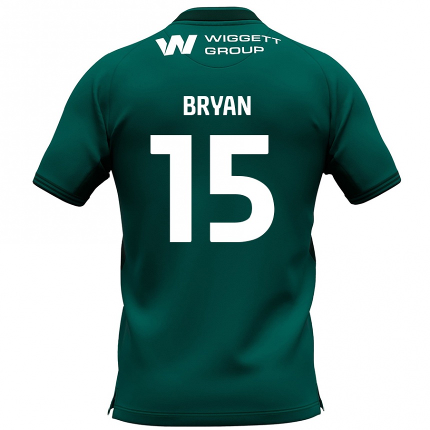 Gyermek Labdarúgás Joe Bryan #15 Zöld Idegenbeli Jersey 2024/25 Mez Póló Ing