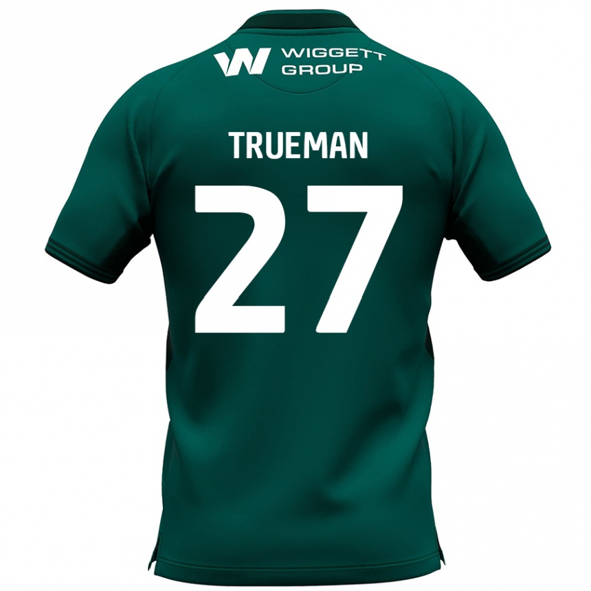 Gyermek Labdarúgás Connal Trueman #27 Zöld Idegenbeli Jersey 2024/25 Mez Póló Ing