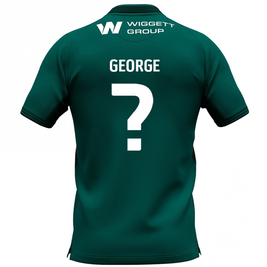 Gyermek Labdarúgás George Evans #0 Zöld Idegenbeli Jersey 2024/25 Mez Póló Ing