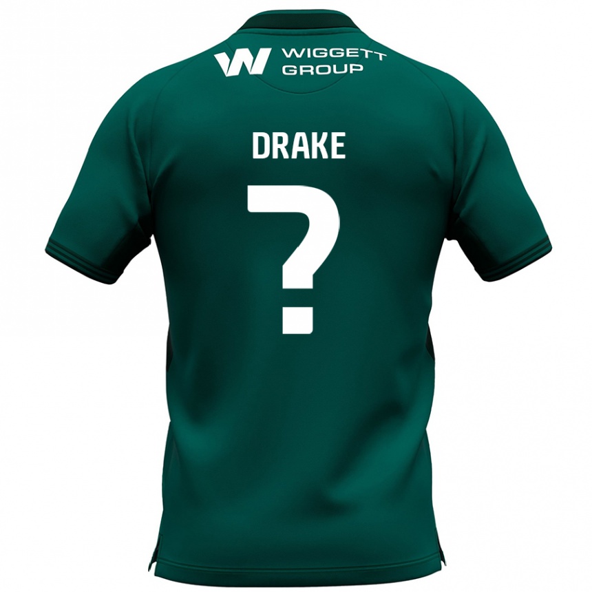 Gyermek Labdarúgás Ben Drake #0 Zöld Idegenbeli Jersey 2024/25 Mez Póló Ing