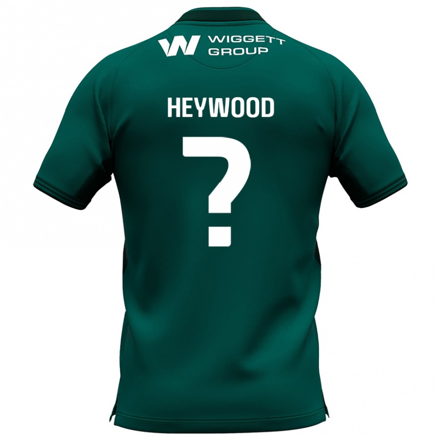 Gyermek Labdarúgás Kavalli Heywood #0 Zöld Idegenbeli Jersey 2024/25 Mez Póló Ing