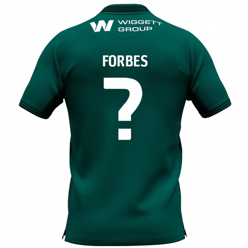 Gyermek Labdarúgás Dean Forbes #0 Zöld Idegenbeli Jersey 2024/25 Mez Póló Ing