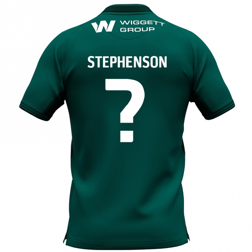 Gyermek Labdarúgás Joshua Stephenson #0 Zöld Idegenbeli Jersey 2024/25 Mez Póló Ing