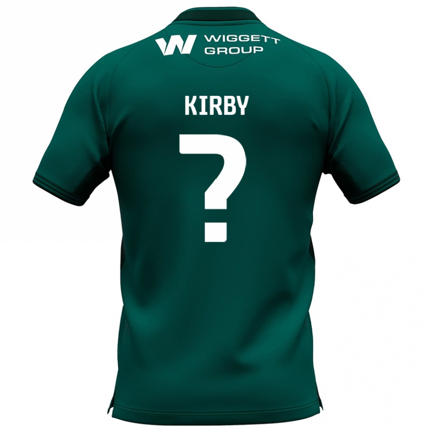 Gyermek Labdarúgás Archie Kirby #0 Zöld Idegenbeli Jersey 2024/25 Mez Póló Ing