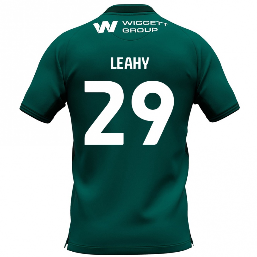 Gyermek Labdarúgás Tom Leahy #29 Zöld Idegenbeli Jersey 2024/25 Mez Póló Ing