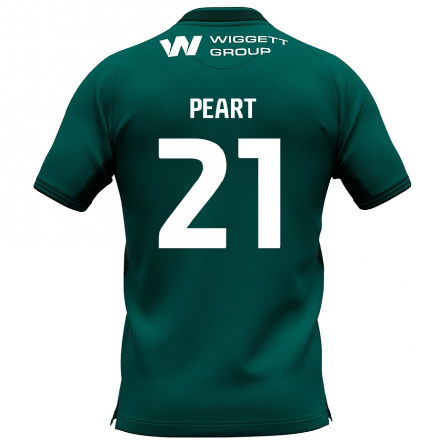 Gyermek Labdarúgás Kalani Peart #21 Zöld Idegenbeli Jersey 2024/25 Mez Póló Ing