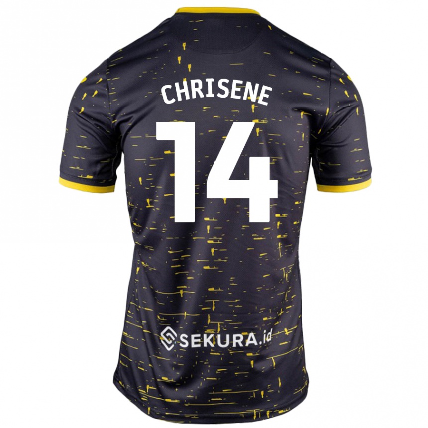 Gyermek Labdarúgás Ben Chrisene #14 Fekete Sárga Idegenbeli Jersey 2024/25 Mez Póló Ing