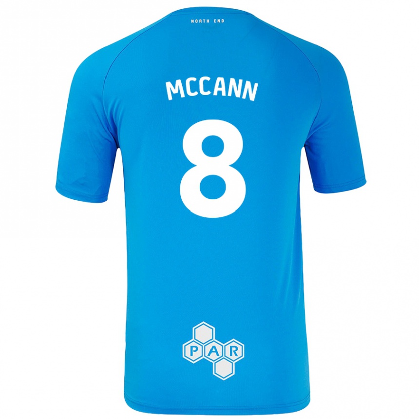 Gyermek Labdarúgás Ali Mccann #8 Égszínkék Idegenbeli Jersey 2024/25 Mez Póló Ing