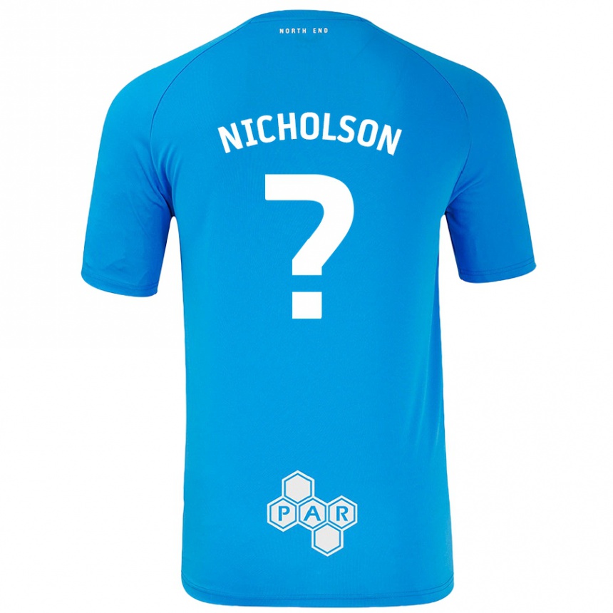 Gyermek Labdarúgás Joseph Nicholson #0 Égszínkék Idegenbeli Jersey 2024/25 Mez Póló Ing