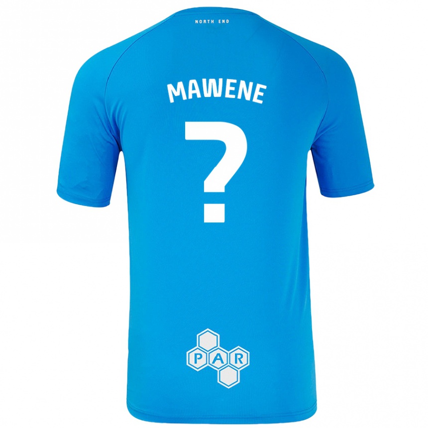 Gyermek Labdarúgás Theo Mawene #0 Égszínkék Idegenbeli Jersey 2024/25 Mez Póló Ing