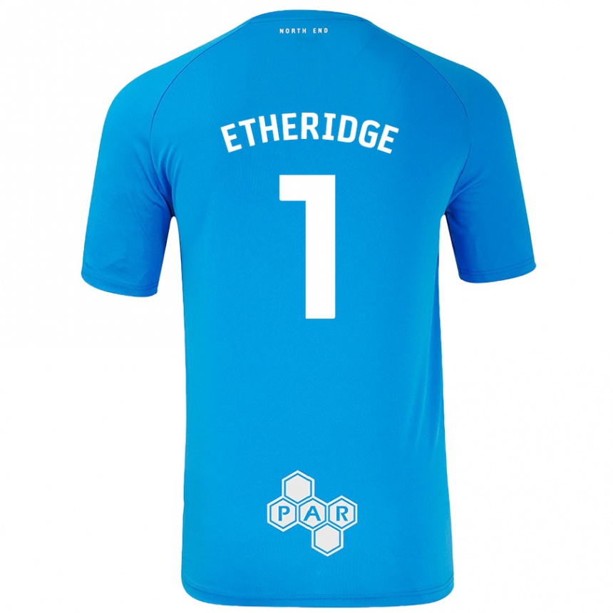 Gyermek Labdarúgás Ellie Etheridge #1 Égszínkék Idegenbeli Jersey 2024/25 Mez Póló Ing