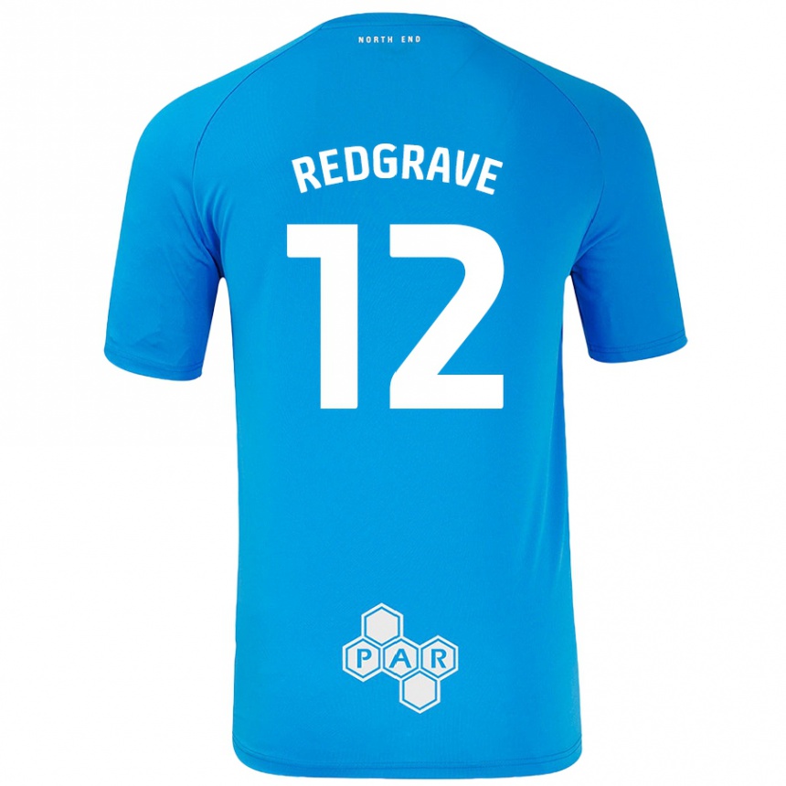 Gyermek Labdarúgás Jodie Redgrave #12 Égszínkék Idegenbeli Jersey 2024/25 Mez Póló Ing