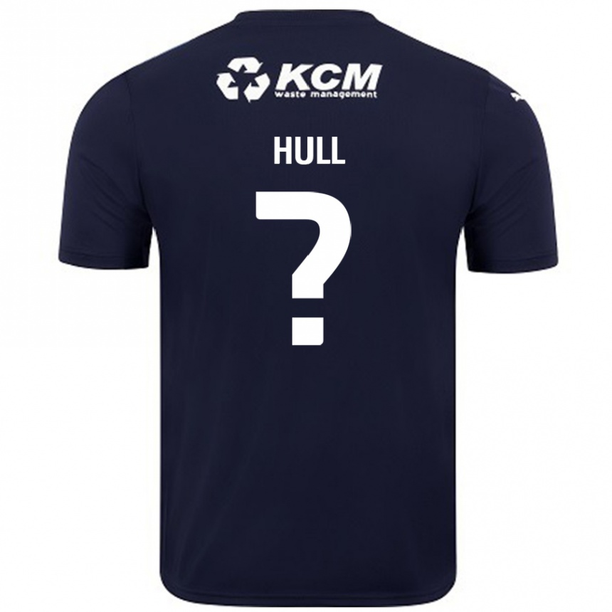 Gyermek Labdarúgás Jake Hull #0 Sötétkék Idegenbeli Jersey 2024/25 Mez Póló Ing