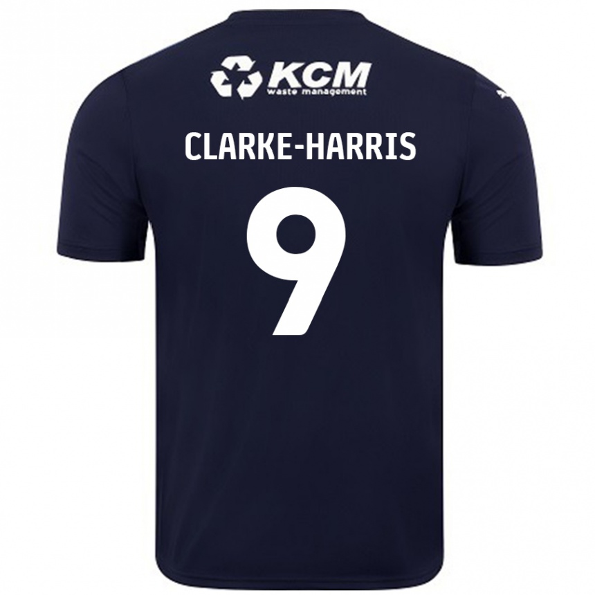 Gyermek Labdarúgás Jonson Clarke-Harris #9 Sötétkék Idegenbeli Jersey 2024/25 Mez Póló Ing