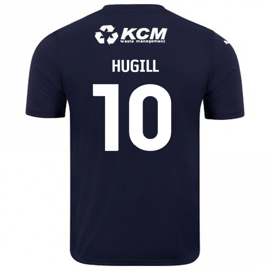 Gyermek Labdarúgás Jordan Hugill #10 Sötétkék Idegenbeli Jersey 2024/25 Mez Póló Ing