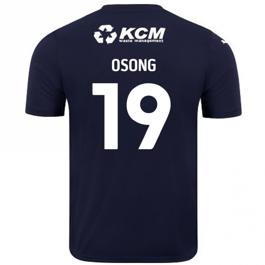 Gyermek Labdarúgás Detlef Esapa Osong #19 Sötétkék Idegenbeli Jersey 2024/25 Mez Póló Ing