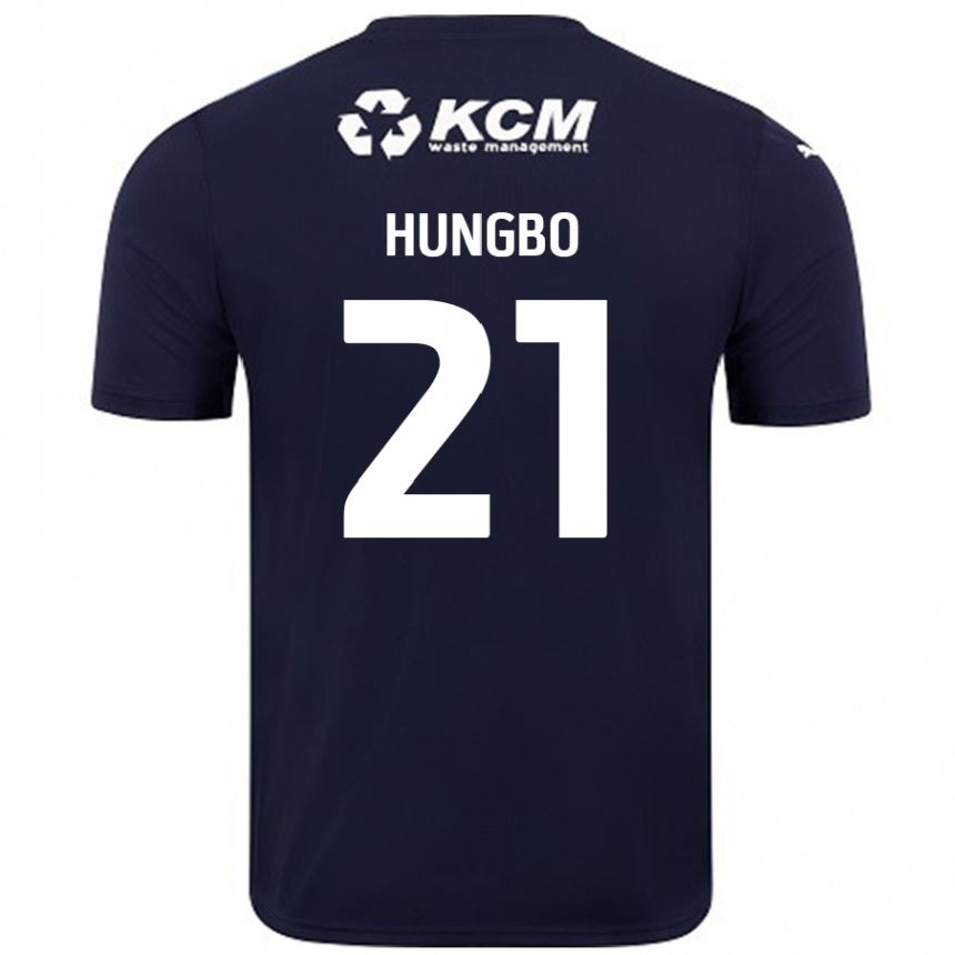 Gyermek Labdarúgás Joseph Hungbo #21 Sötétkék Idegenbeli Jersey 2024/25 Mez Póló Ing