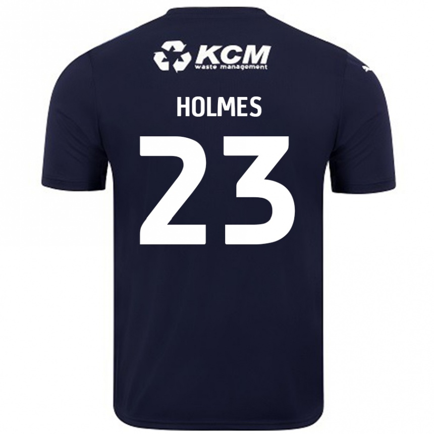 Gyermek Labdarúgás Jack Holmes #23 Sötétkék Idegenbeli Jersey 2024/25 Mez Póló Ing