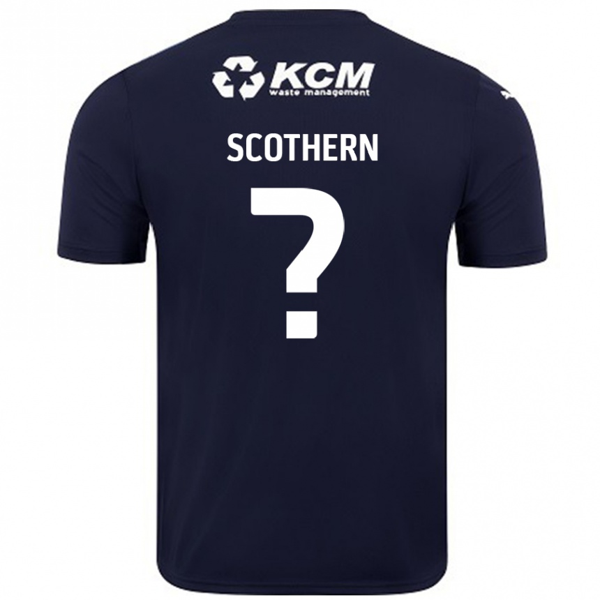 Gyermek Labdarúgás Ben Scothern #0 Sötétkék Idegenbeli Jersey 2024/25 Mez Póló Ing