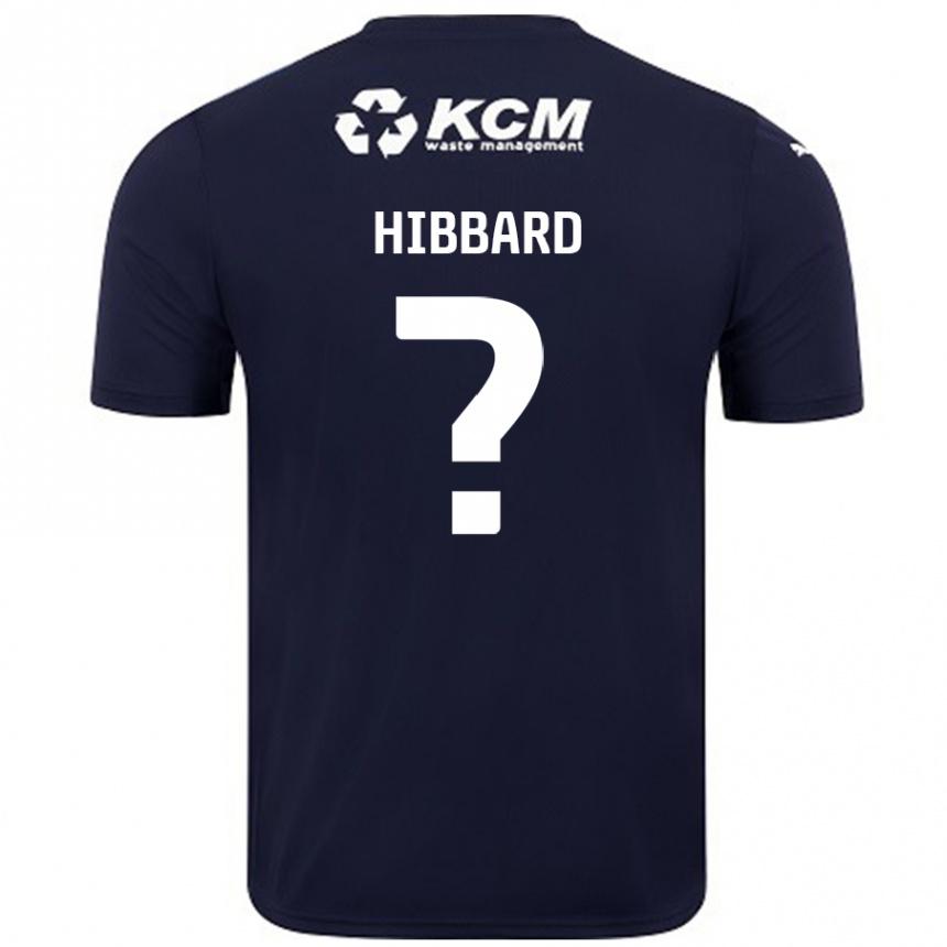 Gyermek Labdarúgás Zac Hibbard #0 Sötétkék Idegenbeli Jersey 2024/25 Mez Póló Ing