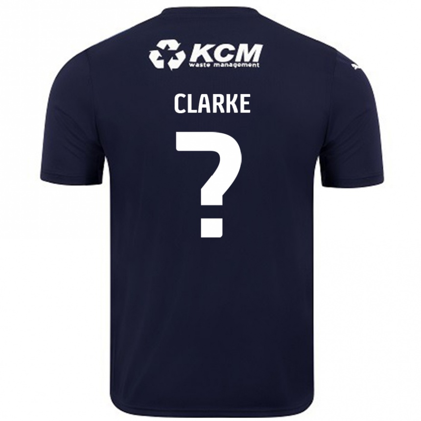 Gyermek Labdarúgás James Clarke #0 Sötétkék Idegenbeli Jersey 2024/25 Mez Póló Ing