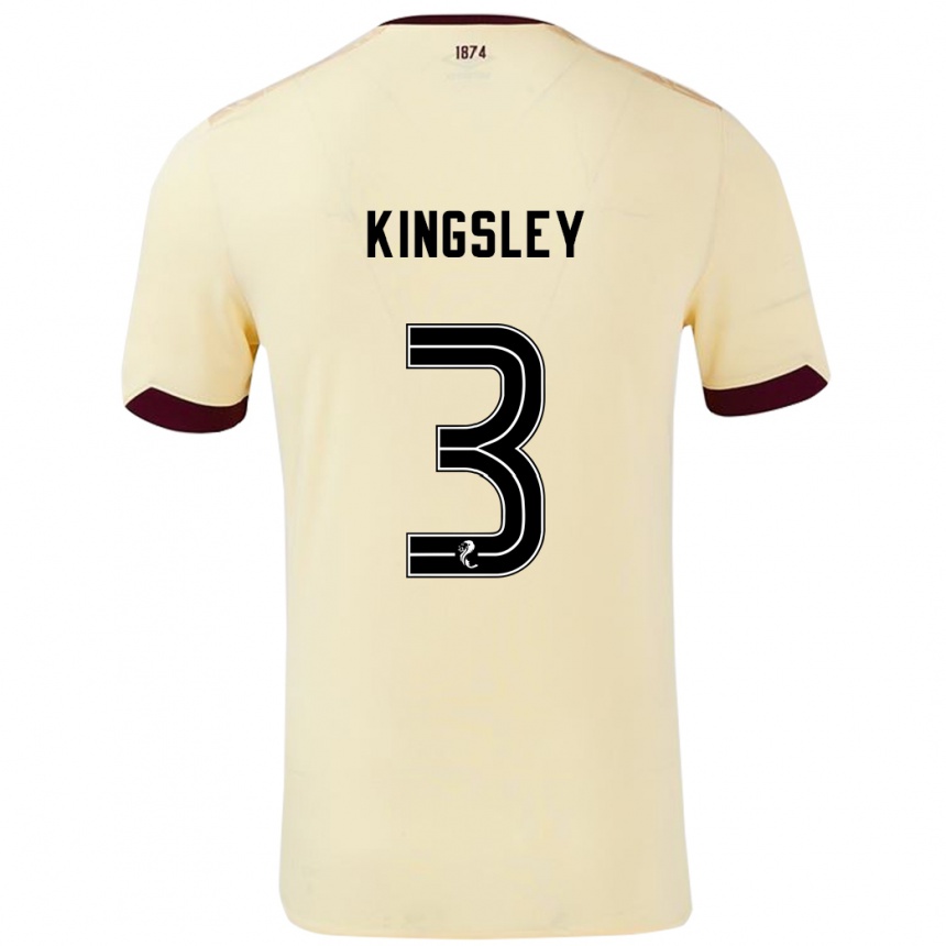 Gyermek Labdarúgás Stephen Kingsley #3 Krémes Bordó Idegenbeli Jersey 2024/25 Mez Póló Ing