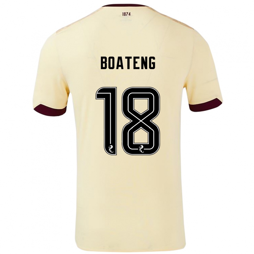 Gyermek Labdarúgás Malachi Boateng #18 Krémes Bordó Idegenbeli Jersey 2024/25 Mez Póló Ing