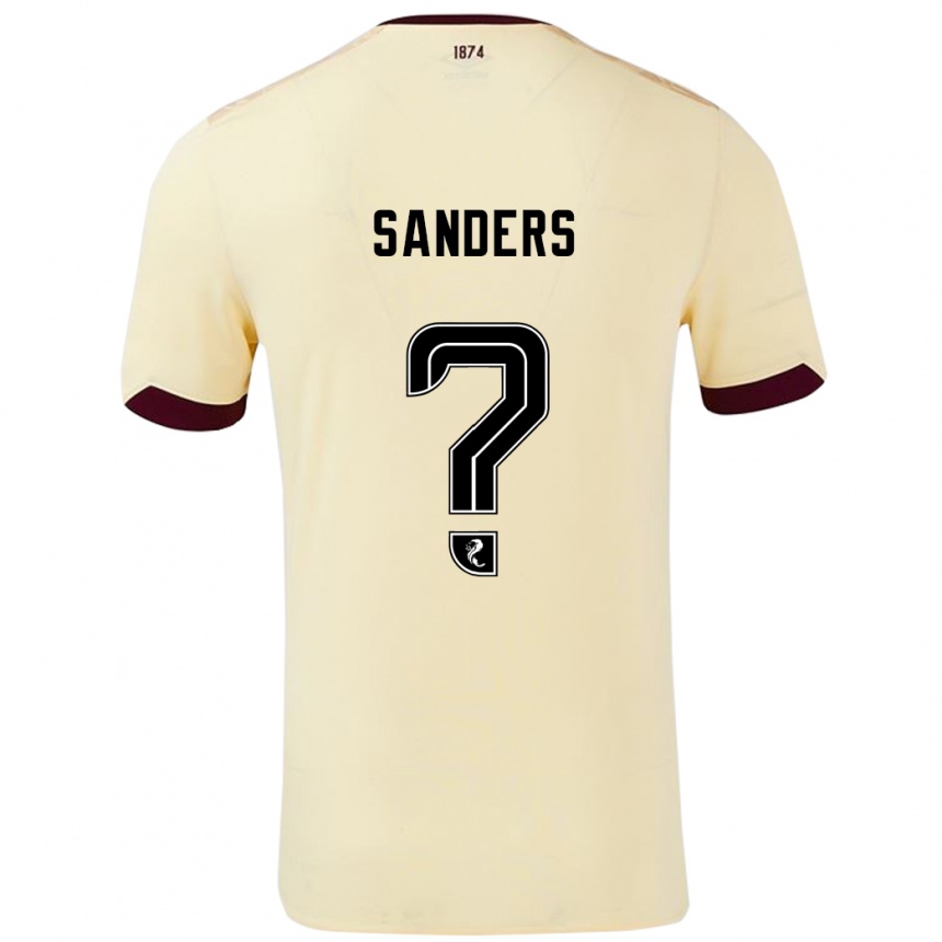 Gyermek Labdarúgás Charlie Sanders #0 Krémes Bordó Idegenbeli Jersey 2024/25 Mez Póló Ing