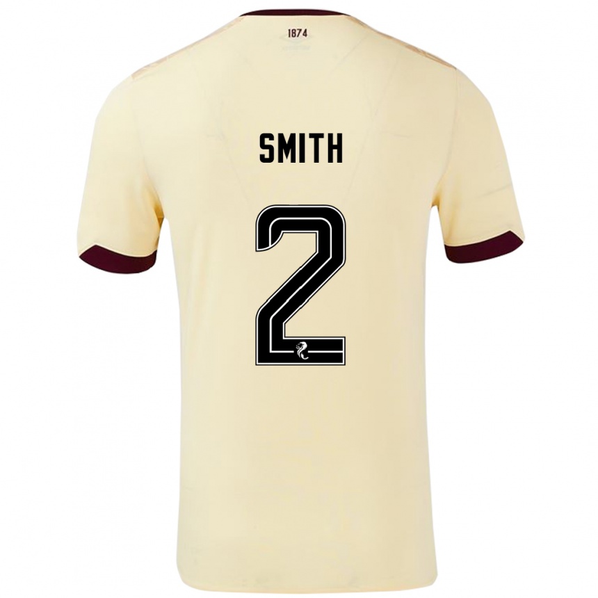 Gyermek Labdarúgás Lucas Smith #2 Krémes Bordó Idegenbeli Jersey 2024/25 Mez Póló Ing