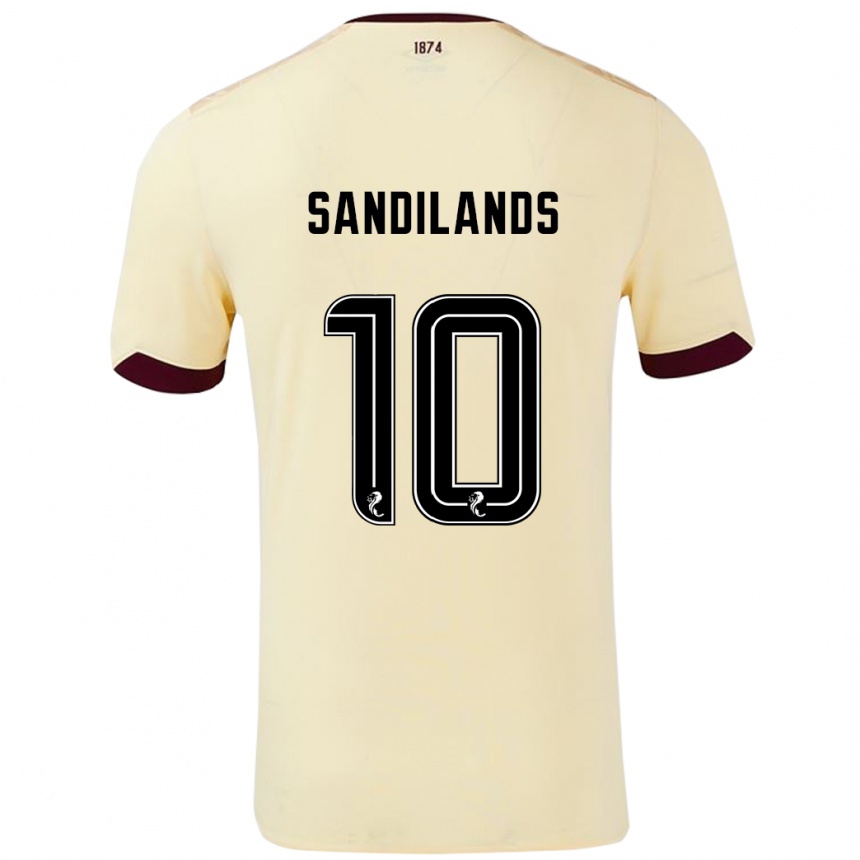 Gyermek Labdarúgás Callum Sandilands #10 Krémes Bordó Idegenbeli Jersey 2024/25 Mez Póló Ing