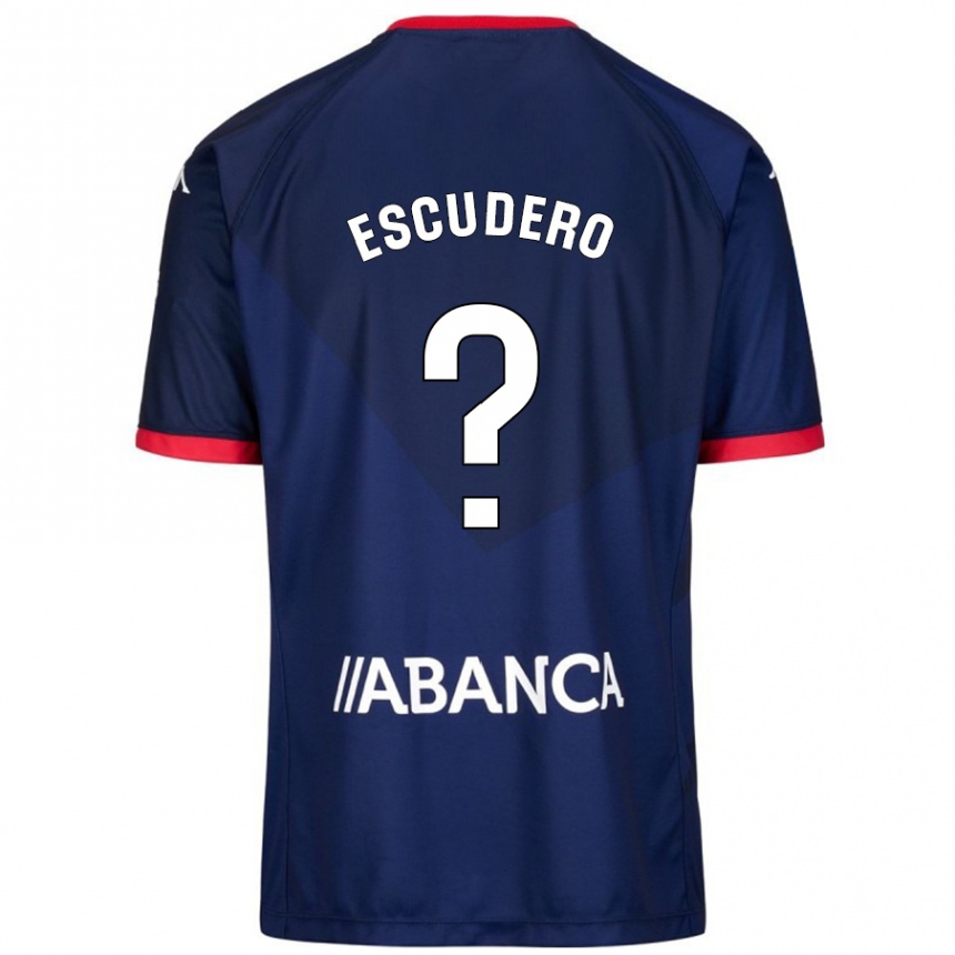 Gyermek Labdarúgás Sergio Escudero #18 Sötétkék Idegenbeli Jersey 2024/25 Mez Póló Ing