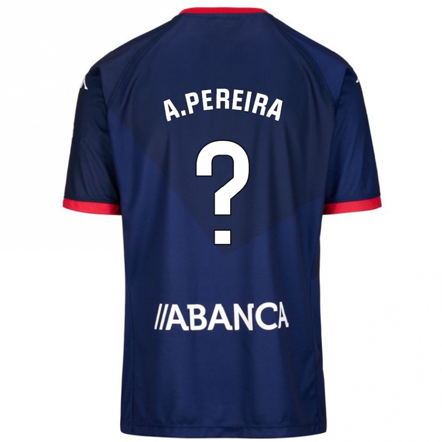 Gyermek Labdarúgás Alejandro Pereira #0 Sötétkék Idegenbeli Jersey 2024/25 Mez Póló Ing