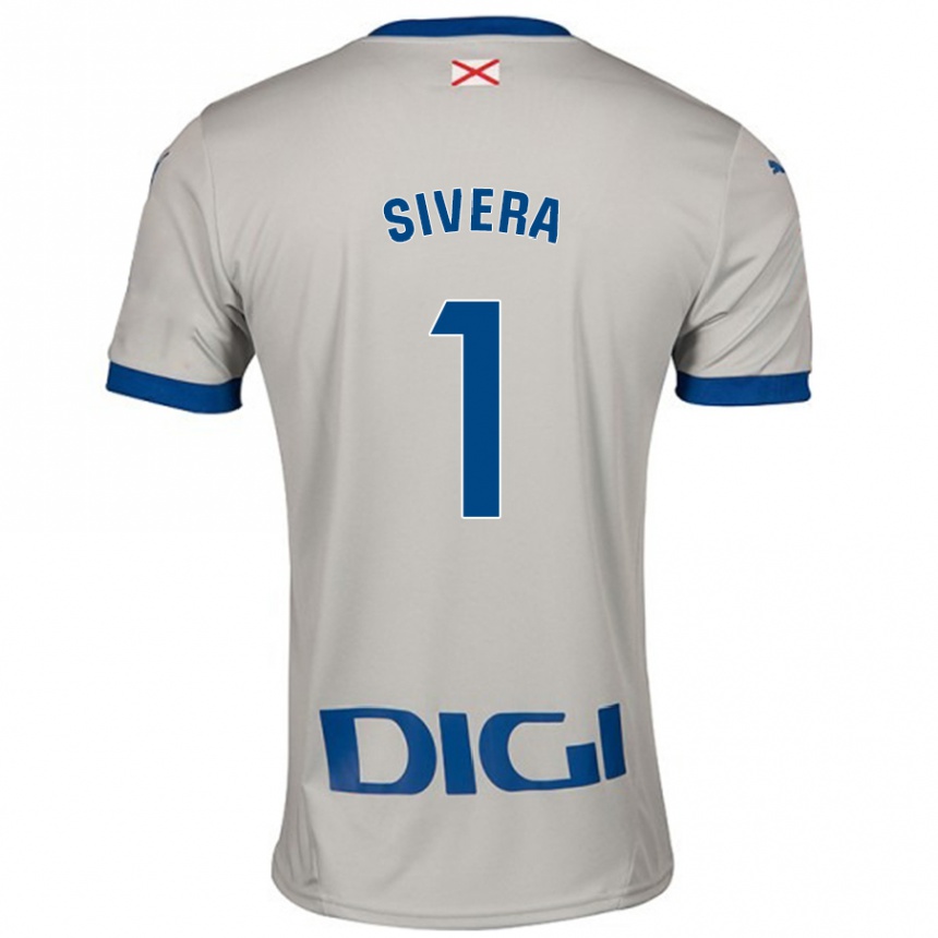 Gyermek Labdarúgás Antonio Sivera #1 Világos Szürke Idegenbeli Jersey 2024/25 Mez Póló Ing