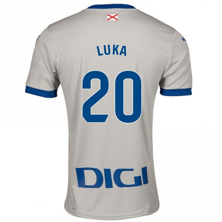 Gyermek Labdarúgás Luka Romero #20 Világos Szürke Idegenbeli Jersey 2024/25 Mez Póló Ing