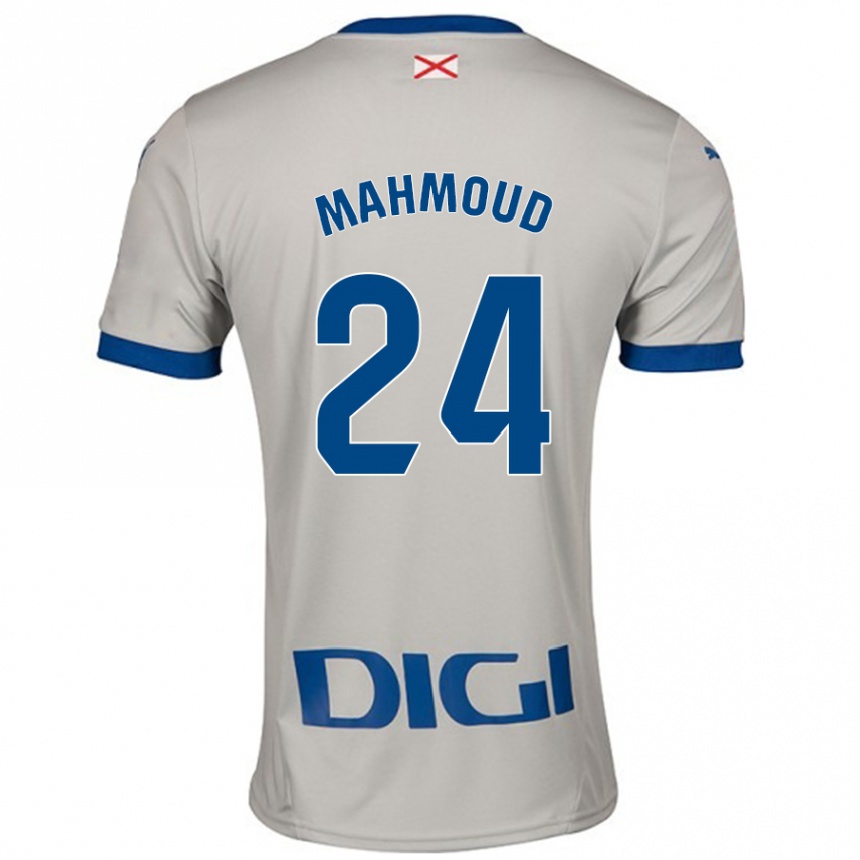 Gyermek Labdarúgás Abdallahi Mahmoud #24 Világos Szürke Idegenbeli Jersey 2024/25 Mez Póló Ing