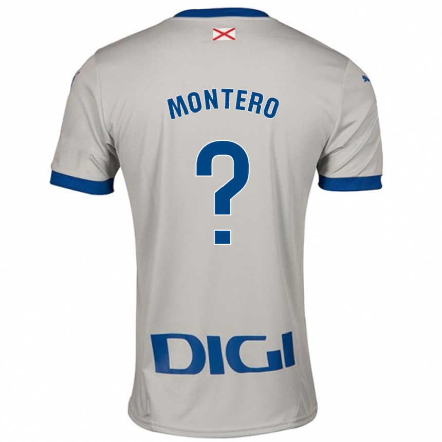 Gyermek Labdarúgás Rubén Montero #0 Világos Szürke Idegenbeli Jersey 2024/25 Mez Póló Ing