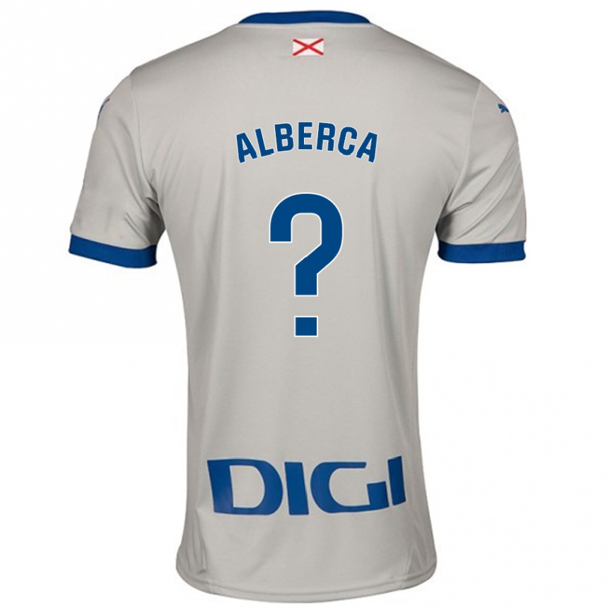 Gyermek Labdarúgás Iñaki Alberca #0 Világos Szürke Idegenbeli Jersey 2024/25 Mez Póló Ing