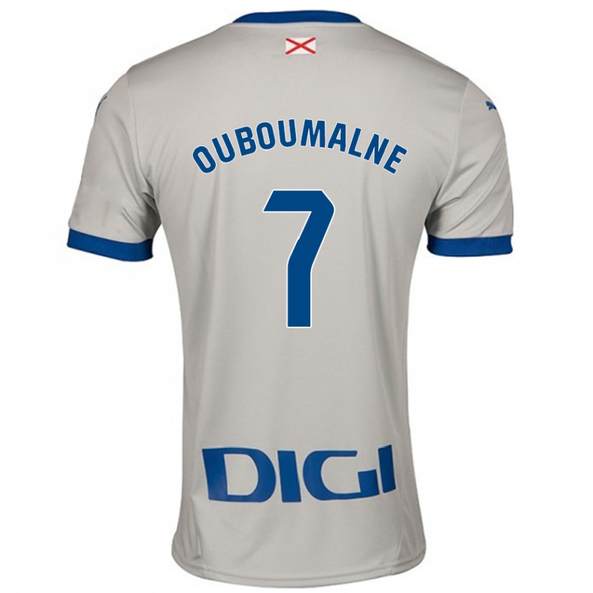 Gyermek Labdarúgás Ibra Ouboumalne #7 Világos Szürke Idegenbeli Jersey 2024/25 Mez Póló Ing