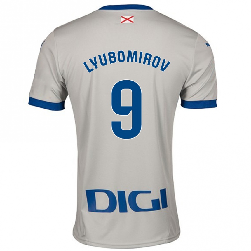 Gyermek Labdarúgás Daniel Lyubomirov #9 Világos Szürke Idegenbeli Jersey 2024/25 Mez Póló Ing