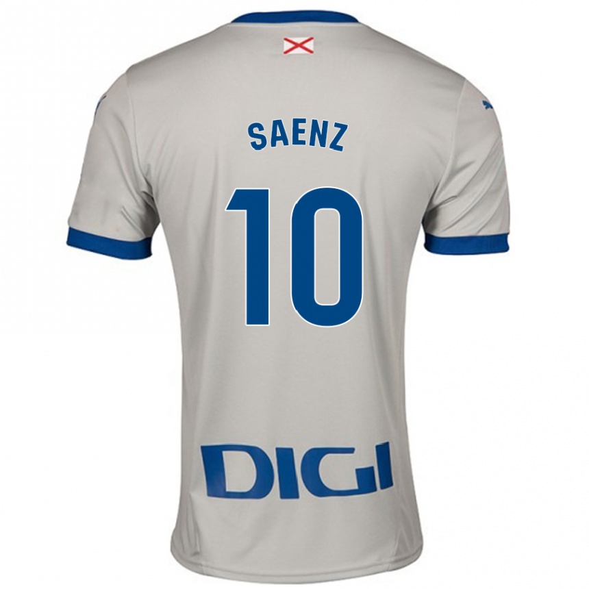 Gyermek Labdarúgás Iñaki Saenz #10 Világos Szürke Idegenbeli Jersey 2024/25 Mez Póló Ing