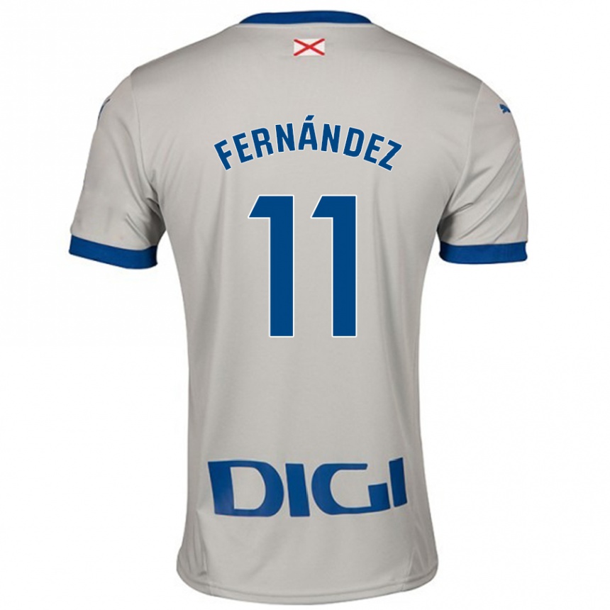 Gyermek Labdarúgás Imanol Fernández #11 Világos Szürke Idegenbeli Jersey 2024/25 Mez Póló Ing