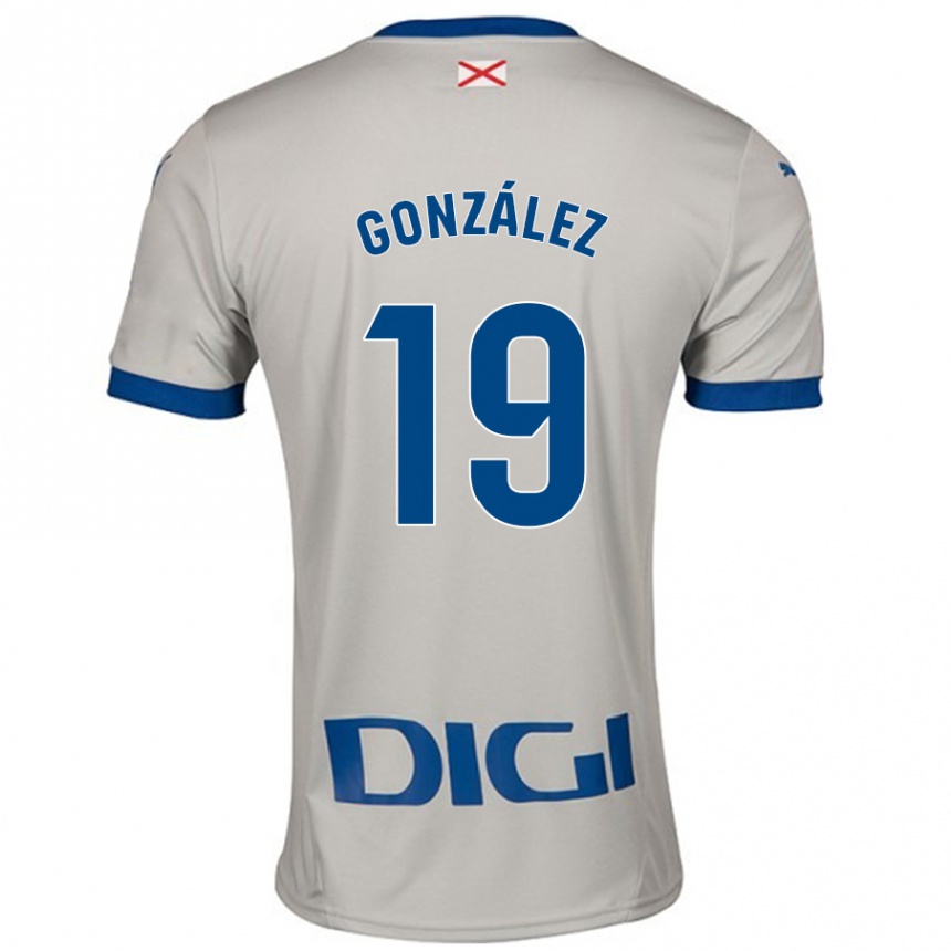 Gyermek Labdarúgás Aimar González #19 Világos Szürke Idegenbeli Jersey 2024/25 Mez Póló Ing